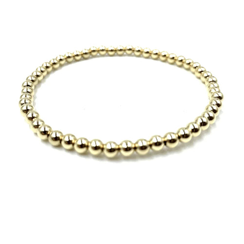 Karma 14k Gold Filled 2mm Simple Stretch Bracelet