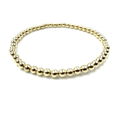 Karma 14k Gold Filled 4mm Simple Stretch Bracelet