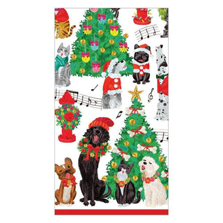 Caroling Pets Guest Towels