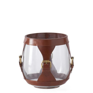 Glass Hurricanes with Leather Sleeve
