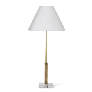 Gold Spine Lamp on Crystal Glass