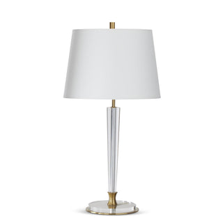 Crystal Spine Crystal and Gold Base Lamp