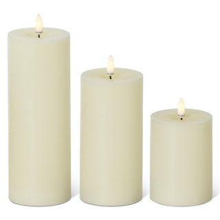 Cream LED Pillar Candle
