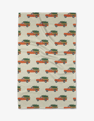 Geometry - Christmas Ride Tea Towel