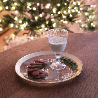 Clear and Gold Large Round Platter/Charger