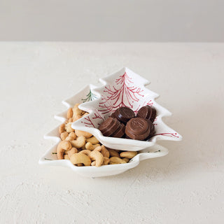 Hand-Painted Ceramic Tree Shaped Dish