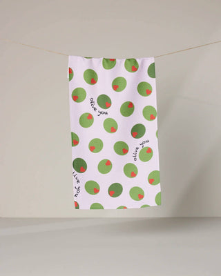 Olive You Bar Towel