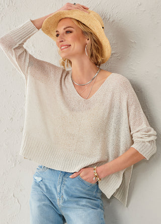 Open Weave Knit Popover