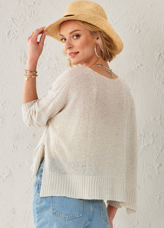 Open Weave Knit Popover