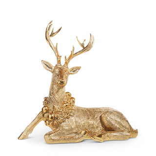 Laying Deer with Wreath