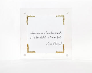 Elegance, Coco Chanel (4×4″ Acrylic Frame)