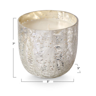 North Sky Large Boxed Crackle Glass Candle
