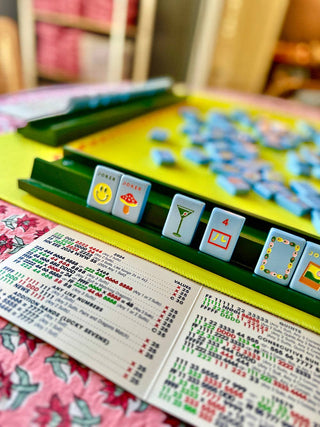 Wood Mahjong Racks & Pushers (Set of 4)