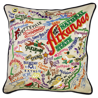 Catstudio Arkansas Embroidered Pillow