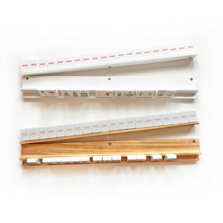 Wood Mahjong Racks & Pushers (Set of 4)