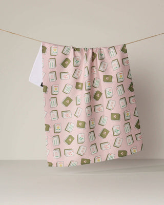 Geometry - Flower Tiles Tea Towel