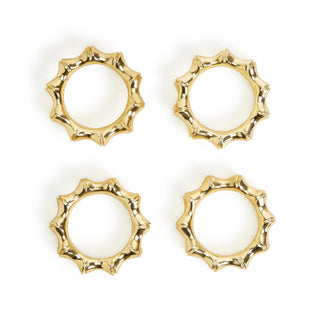 Golden Bamboo Napkin Rings