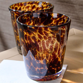 Tortoise Double Old Fashion Glass