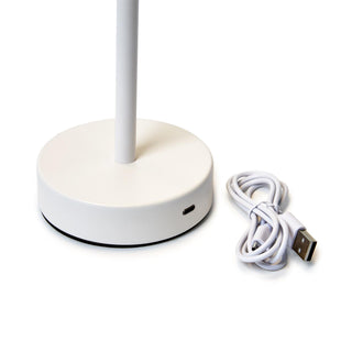LED Portable Table Lamp with Scalloped Shade