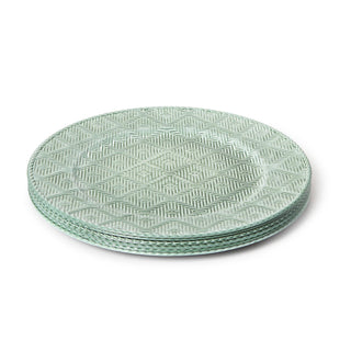 Verdigris Faux Rattan Charger Plates (Set of 4)