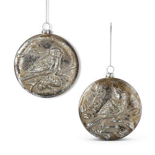 Mercury Glass Embossed Ornament