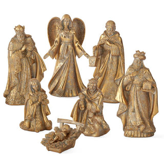 Set of 7 Gold Nativity