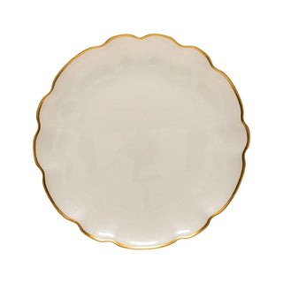 GLASS CHARGER 13in- GOLD RIMMED (FRANCESCA)