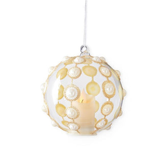 Cold Glitter with Pearls LED Ornament