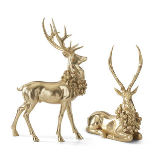 Gold Deer with Wreaths
