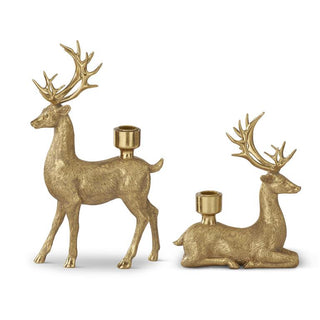 Gold Deer Taper Candleholder