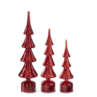Rotating Red Mercury Glass Tree