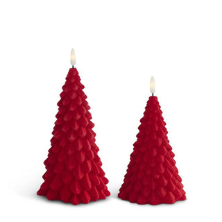 Red Flocked Christmas Tree