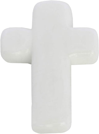 White Tiny Glass Cross