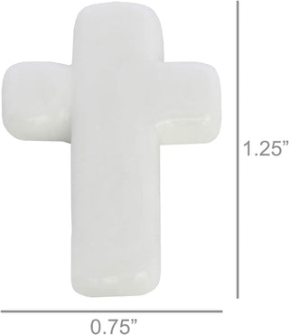 White Tiny Glass Cross