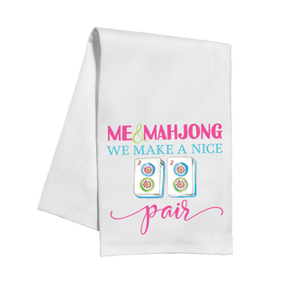 Me & Mahjong We Make A Nice Pair Kitchen Towel