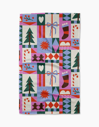 Geometry - Festive Christmas Quilt Tea Towel