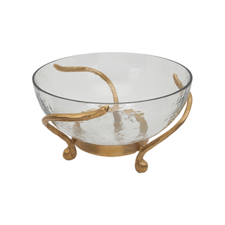 Glass Bowl with Antler Handles