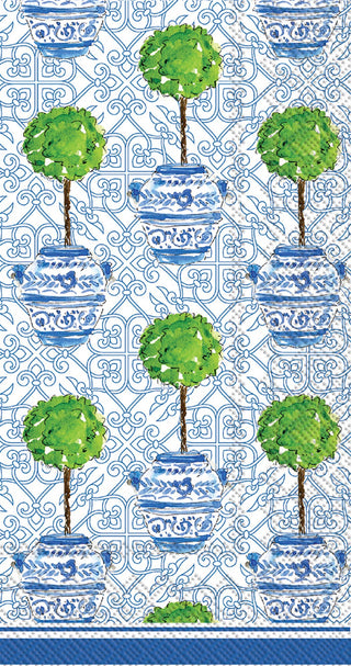 Paper Guest Towels Blue Topiary