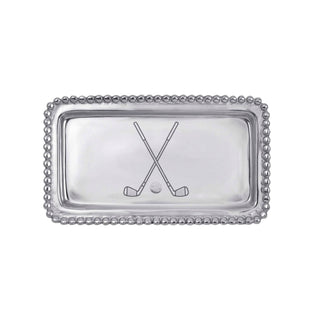 Golf Clubs Beaded Statement Tray