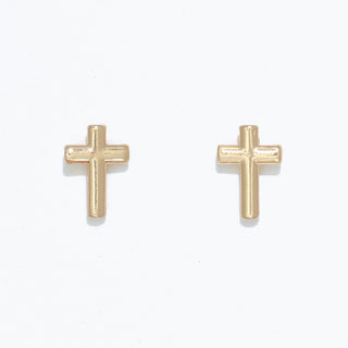 Classic Gold Cross Earrings