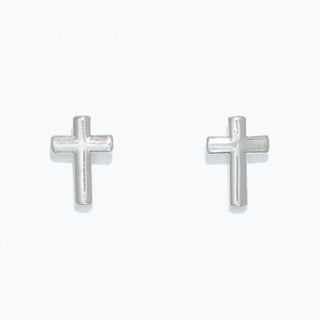 Classic Silver Cross Earrings