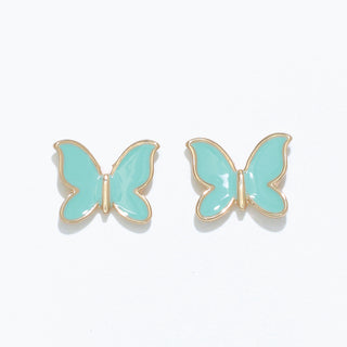 Adorable Aqua Butterflies Earrings