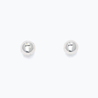 Polished Silver Stud Earrings