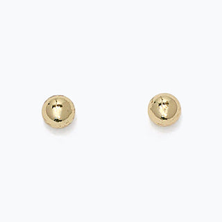 Polished Gold Stud Earrings