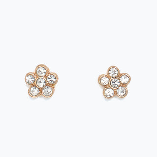 Delicate Crystal Flower Earrings