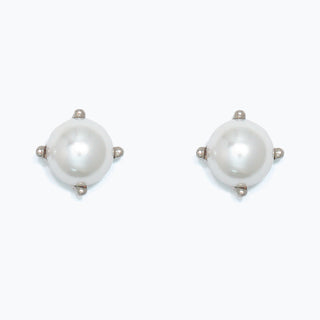 Pearls in Silver Setting Earrings