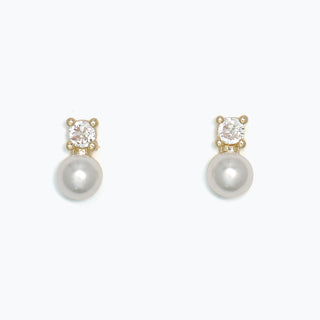 CZs and Pearl Earrings