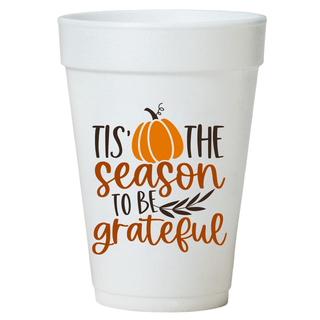 Tis the Season Thanksgiving Styrofoam Cups