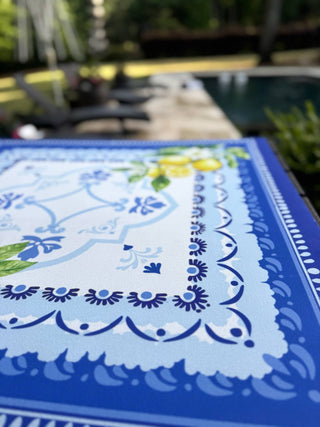 Amalfi Coast Mahjong Mat | Lemon Italy Mediterranean