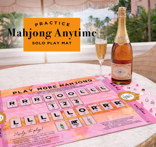 Champagne & Mahj Solo Practice Mahjong Mat | Solo Play